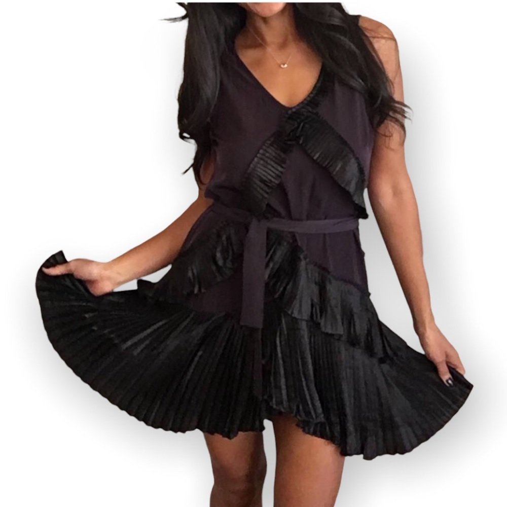 GAP Pleated Ruffles Mini Dress - Picture 1 of 11